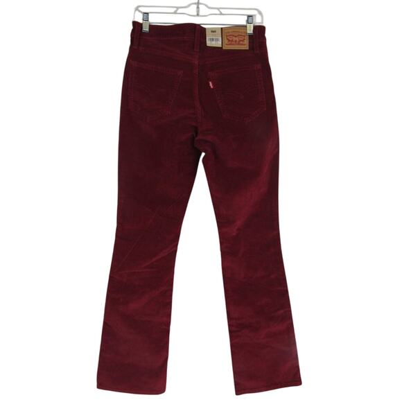 Levi’s 725 High Rise Bootcut Corduroy Pants 27x32 Burgundy NWT - Picture 6 of 6